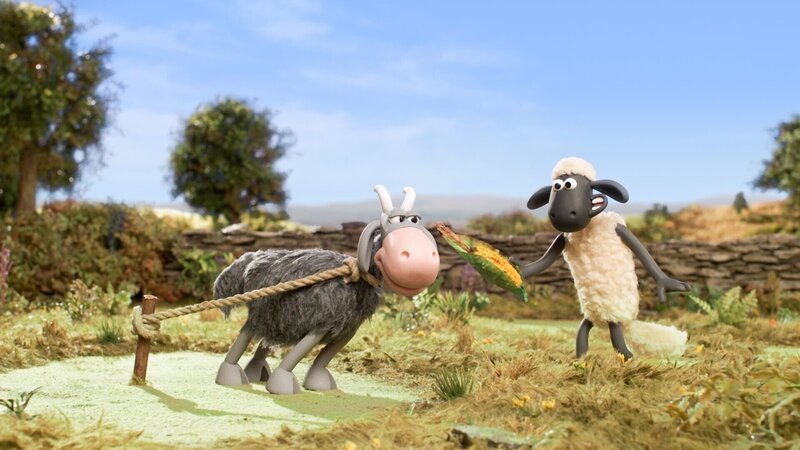 Von frischem Mais bekommt die Ziege nie genug. – Bild: ORF/​AARDMAN
