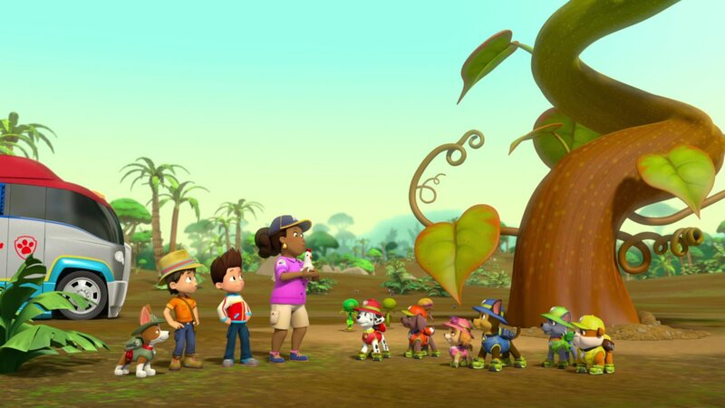 L-R: Tracker, Carlos, Ryder, Mayor Goodway, Chickaletta, Marshall, Zuma, Skye, Chase, Rocky, Rubble – Bild: ViacomCBS