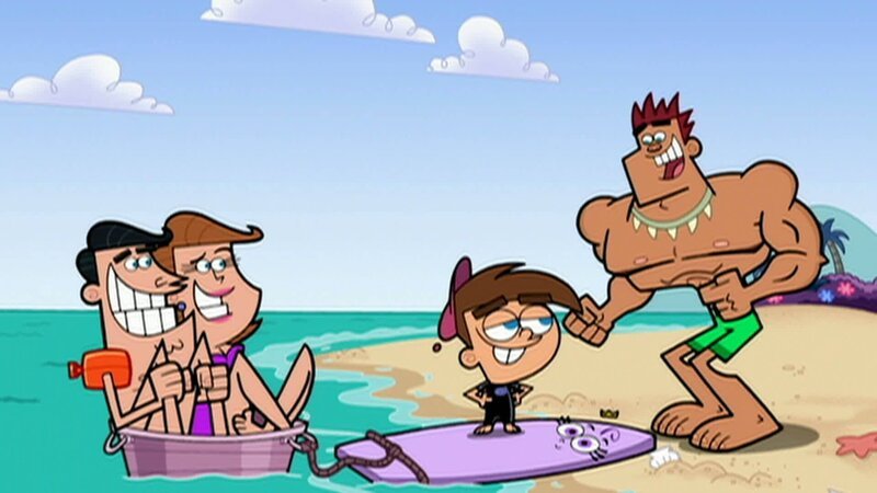 Mr. Turner (l.), Mrs. Turner (2.v.l.), Timmy (m.), Poof (2.v.r.) – Bild: 2012 Viacom, International, Inc. All rights reserved