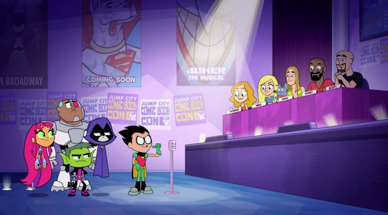 v.li.: Starfire, Cyborg, Beast Boy, Raven, Robin, Hynden, Tara, Greg, Khary, Scott – Bild: TM and © 2020 The Cartoon Network, Inc. A WarnerMedia Company. All Rights Reserved.