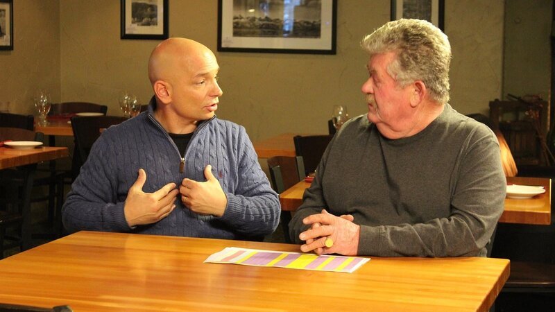 Anthony has a moment with Robert Sr after sending his sons outside to see if his plan really is to give the hotel over to his sons. Anthony thinks they are ready for it and Robert Sr should retire, as seen on Travel Channel’s Hotel Impossible. – Bild: The Travel Channel, L.L.C.