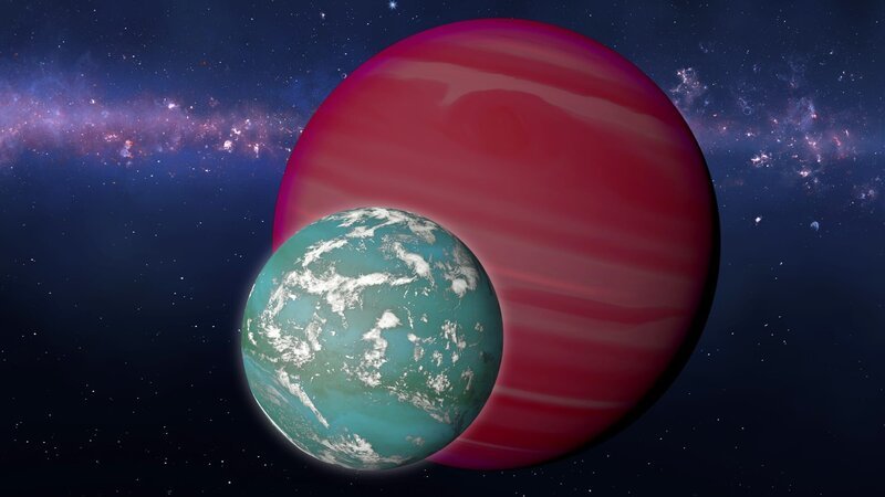 Eismeere, Wüsten, Gaswolken – die fast 180 natürlichen Satelliten unseres Sonnensystems sind sehr unterschiedlich. Wie könnte die Oberfläche eines Exomondes beschaffen sein? – Bild: N24 Doku