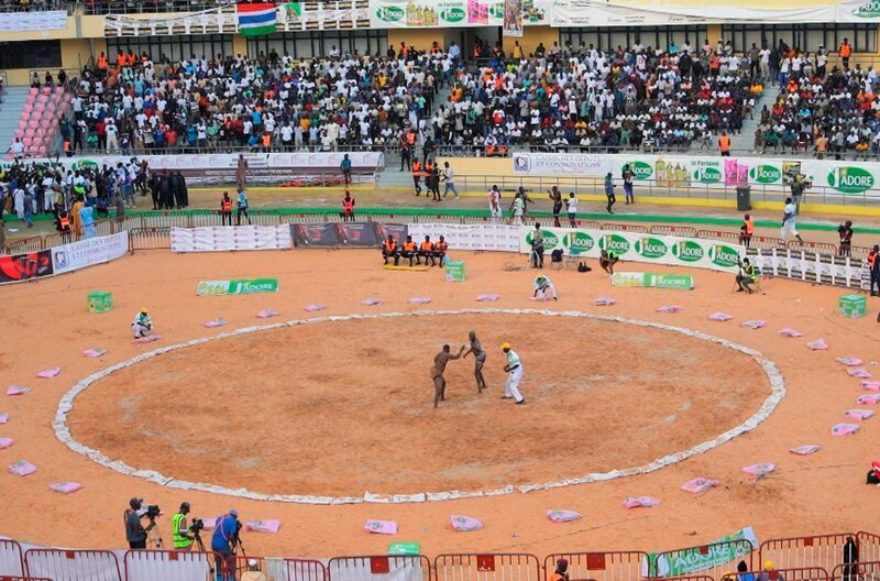 Im Senegal ist Wrestling eine nationale Leidenschaft. – Bild: Elephant Doc /​ © Elephant Doc