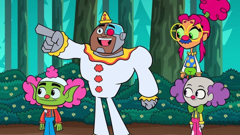 v.li.: Beast Boy, Cyborg, Starfire, Raven – Bild: TM and © 2020 The Cartoon Network, Inc. A WarnerMedia Company. All Rights Reserved.