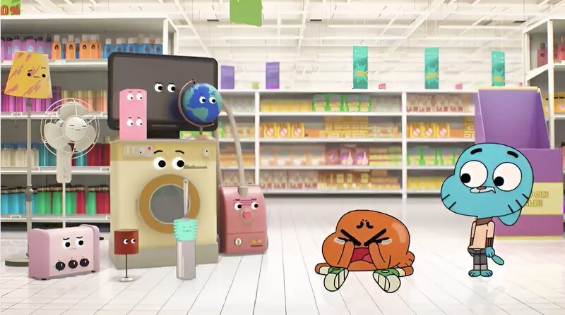 Darwin (2.v.r.), Gumball (r.) – Bild: TM & © 2015 CARTOON NETWORK. A TIME WARNER COMPANY. ALL RIGHTS RESERVED.
