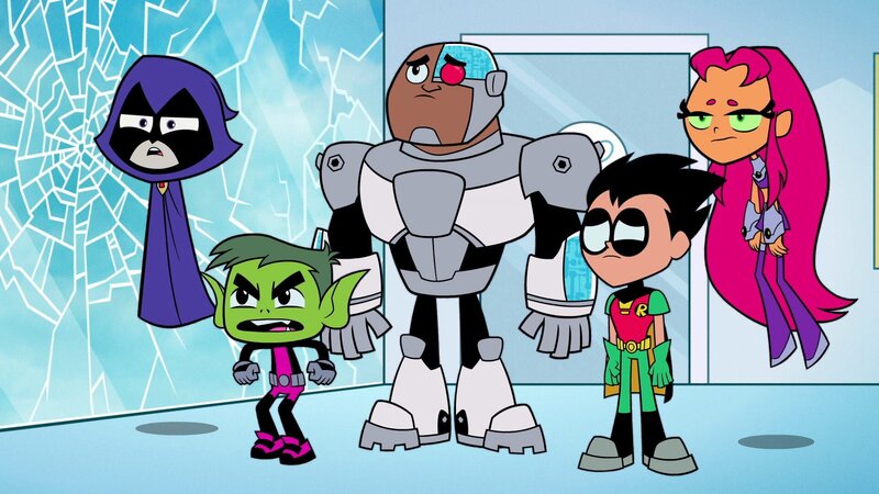 v.li.: Raven, Beast Boy, Cyborg, Robin, Starfire – Bild: TM and © 2020 The Cartoon Network, Inc. A WarnerMedia Company. All Rights Reserved. /​ for show promotional use only
