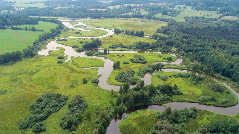 Die Moldau mäandert wie kaum ein anderer Fluss Europas. Das macht ihn so besonders. – Bild: ZDF und MDR/Jens Klingebiel. Die Moldau mäandert wie kaum ein anderer Fluss Europas. Das macht ihn so besonders. – Bild: ZDF und MDR/Jens Klingebiel.