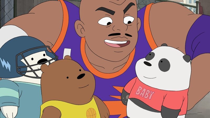 v.li.: Baby Ice Bear, Baby Grizzly, Charles Barkley, Baby Panda – Bild: 2017 The Cartoon Network. A Time Warner Company. All Rights Reserved