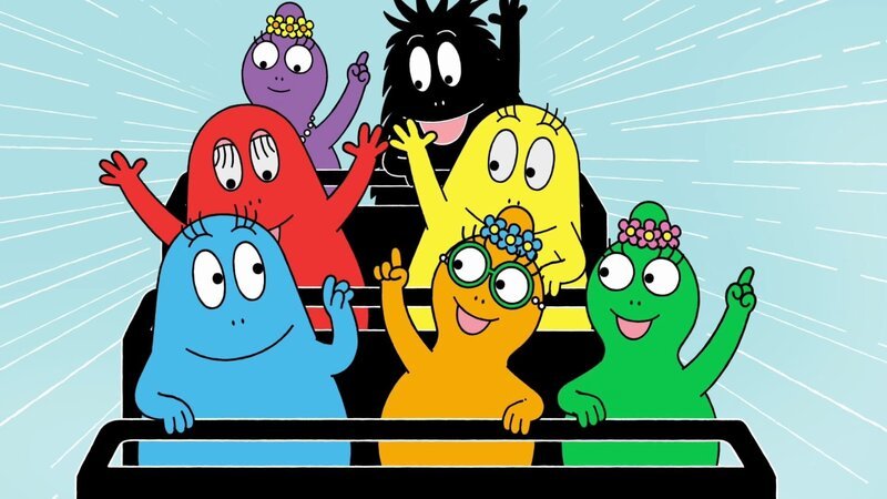 Vorne, l-r: Barbahelle, Barbasophie, Barbalala. Mitte, l-r: Barbabravo, Barbazoo. Hinter, l-r: Barbabelle, Barbabeau. – Bild: Paramount