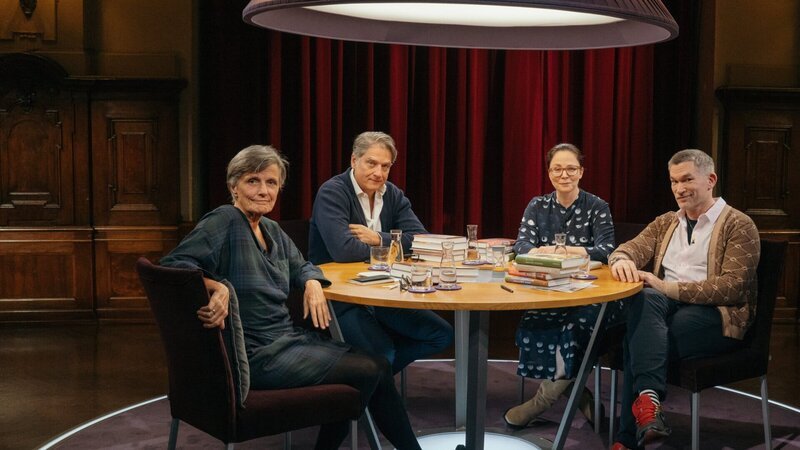 Von links: Iris Radisch, Jakob Augstein, Thea Dorn, Philipp Tingler. – Bild: Hannes Jung