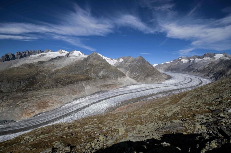 Aletschgletscher – Bild: Picturedesk / AFP / Fabrice Coffrini Aletschgletscher – Bild: Picturedesk / AFP / Fabrice Coffrini