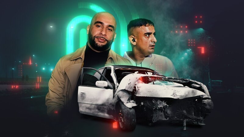 Auf Social Media warben unter anderem die Rapper Veysel und Haftbefehl für ‚MPU King‘. – Bild: ZDF und Chris Petri.