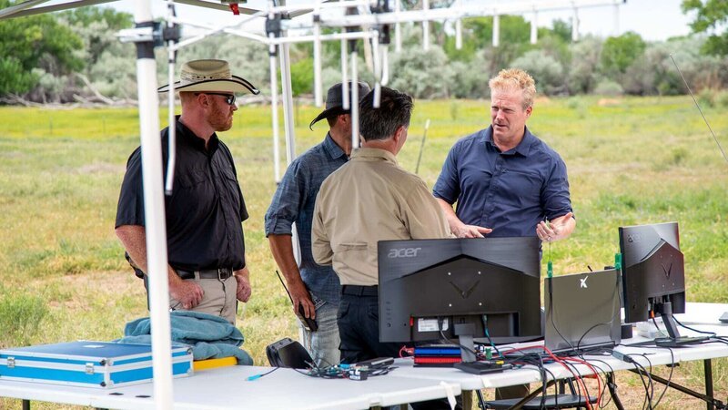 L-R: Kaleb Bench, Thomas Winterton, Erik Bard, Travis Taylor – Bild: THE HISTORY CHANNEL /​ Prometheus Entertainment /​ mikericcitelli