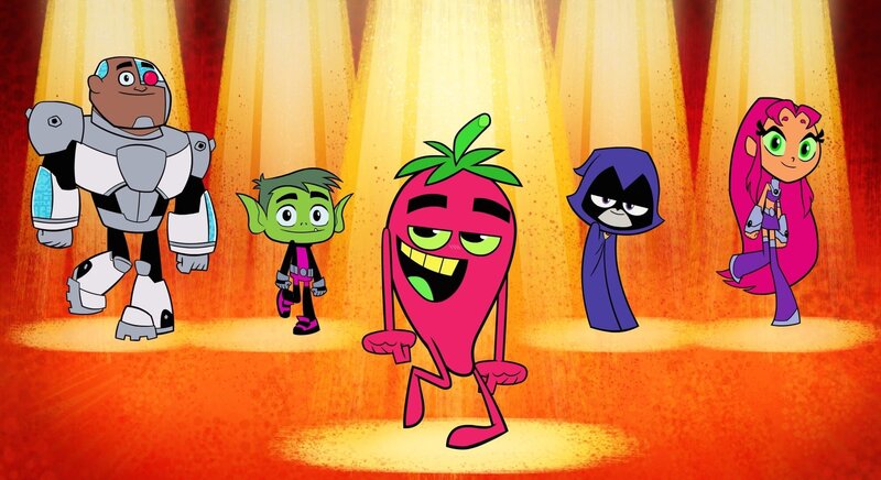 v.li.: Cyborg, Beast Boy, Hot Pepper, Raven, Starfire – Bild: Cartoon Network