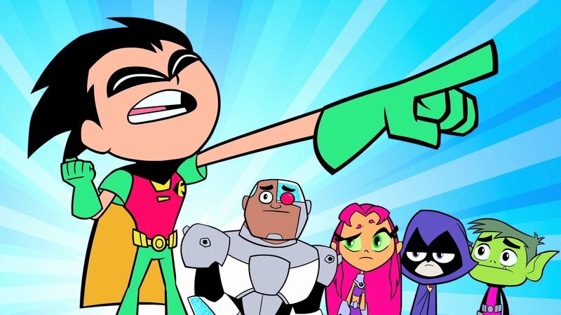 v.li.: Robin, Cyborg, Starfire, Raven, Beast Boy – Bild: Cartoon Network