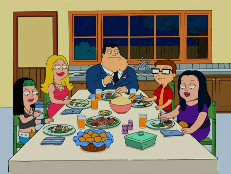 L-R: Hayley, Francine, Stan, Steve, Debbie – Bild: Paramount