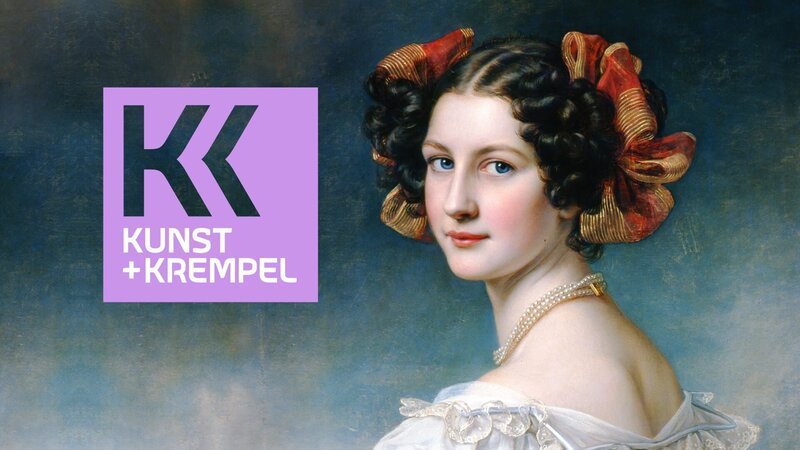 Key Visual/​Cover Sendereihenbild mit Typo zu „Kunst + Krempel“. Was vor über 35 Jahren im BR Fernsehen als Fernsehflohmarkt begann, hat sich längst zur Kultsendung entwickelt: die Antiquitätenberatung „Kunst + Krempel“. Im Bild: Porträtgemälde, Auguste Strobl. – Bild: BR /​ BR, Bayerische Schlösserverwaltung