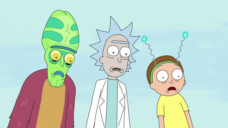 L-R: Zeep, Rick, Morty – Bild: Paramount