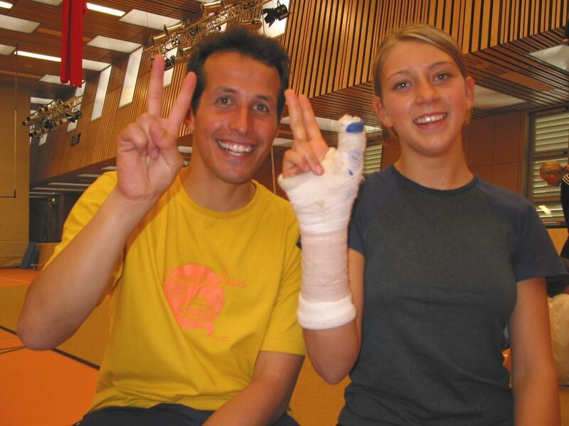 Willi mit Nathalia in der einzigen Artistenschule Deutschlands in Berlin. – Bild: BR/​megaherz