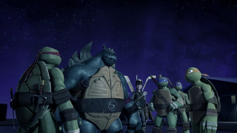 L-R: Raphael, Slash, Casey Jones, Leonardo, Donatello, Michelangelo – Bild: Viacom Overseas Holdings C.V.