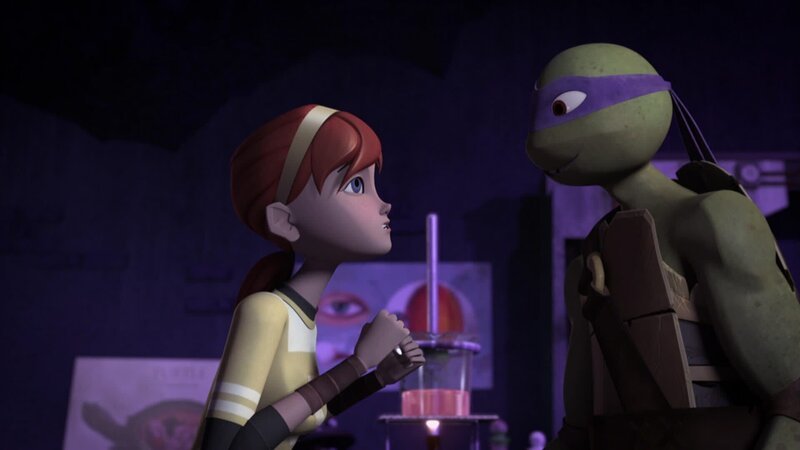 L-R: April, Donatello – Bild: Viacom Overseas Holdings C.V.