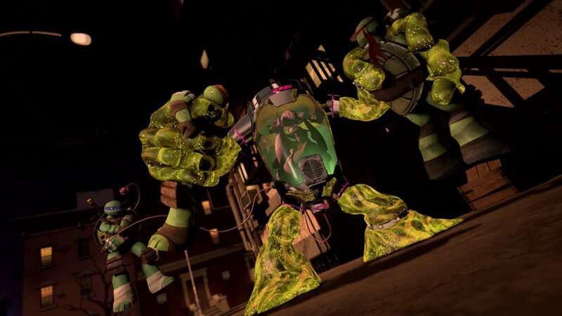 L-R: Leonardo, Michelangelo, Mutagen Man, Raphael – Bild: Viacom Overseas Holdings C.V.