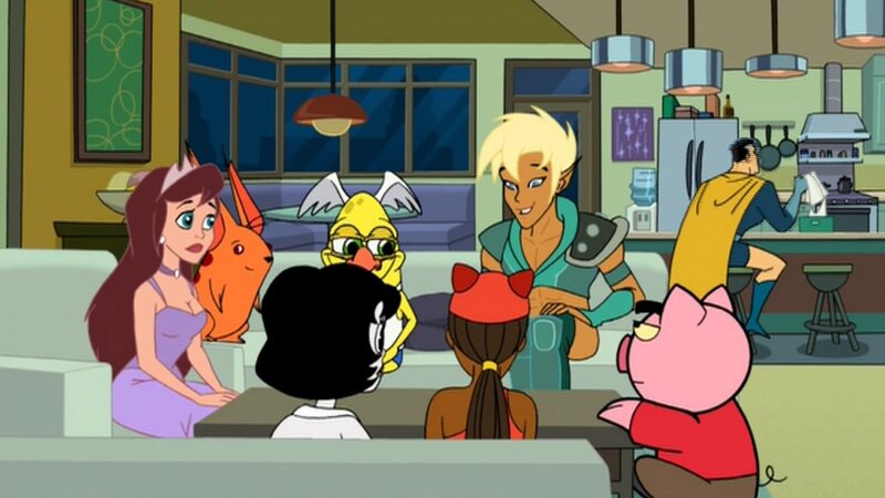 L-R: Princess Klara, Ling-Ling, Toot Braunstein, Wooldoor Jebediah Sockbat, Foxxy Love, Xandir P. Wifflebottom, Spanky Ham, Captain Leslie Hero – Bild: ViacomCBS