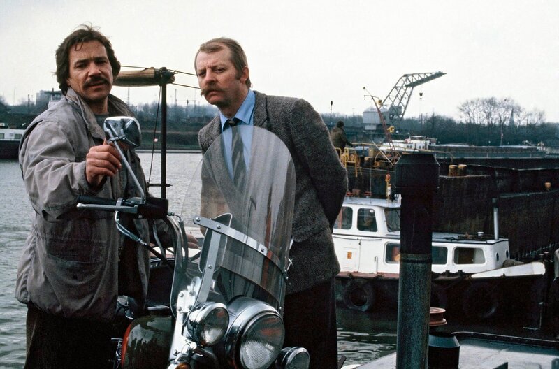 Horst Schimanski (Götz George, l) und Christian Thanner (Eberhard Feik) – Bild: WDR/​Bavaria