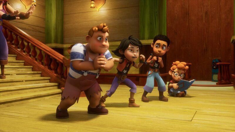 Die Schüler der Pirate Academy bereiten sich auf die Verteidigung der Galeone gegen die Krabbeninvasion vor. – Bild: ZDF/​Method Animation/​Mediawan kids & family
