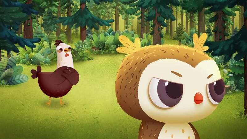 Die Camperchen spielen das beliebte Spiel „Vogelstatue“. – Bild: KiKA/​Sixteen South & Letko
