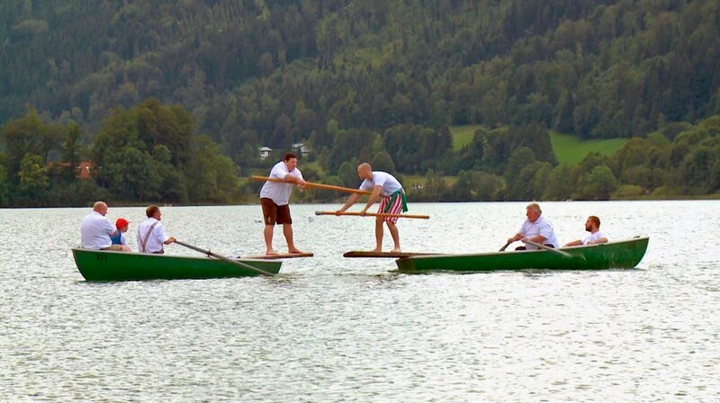 Sportlicher Wettkampf: „Fischerstechen“ im Oberland. – Bild: BR/​B.O.A. Videofilmkunst