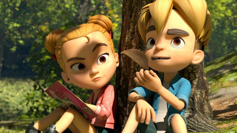 Marie und Raphael müssen als Hausaufgabe gemeinsam ein Gedicht über den Herbst verfassen. – Bild: La Station Animation
