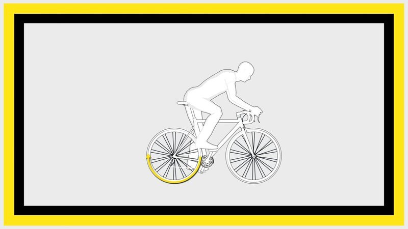 When cycling in a low gear, there is a larger output torque through the wheels. – Bild: National Geographic Channels