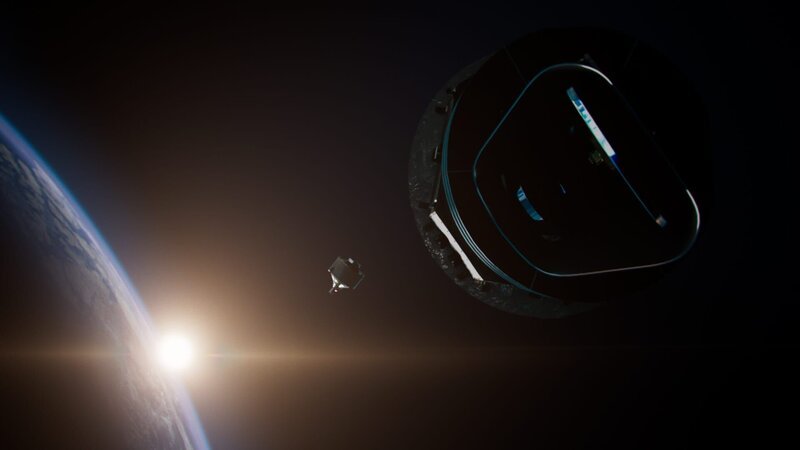 2009 wird das Planck-Weltraumteleskop in den Weltraum gebracht. Es soll das älteste Licht im Universum erforschen, die kosmische Mikrowellenhintergrundstrahlung. – Bild: ZDF und BBC Studios