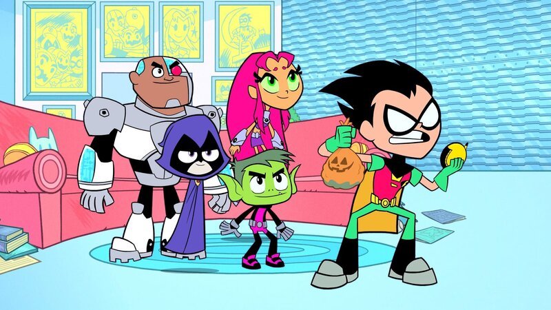 v.li.: Cyborg, Raven, Beast Boy, Starfire, Robin – Bild: Cartoon Network