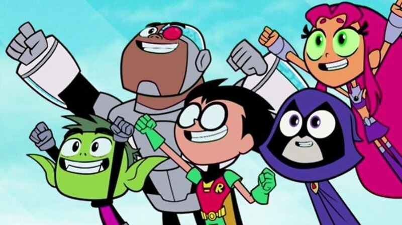 v.li.: Beast Boy, Cyborg, Robin, Raven, Starfire – Bild: The Cartoon Network, Inc.