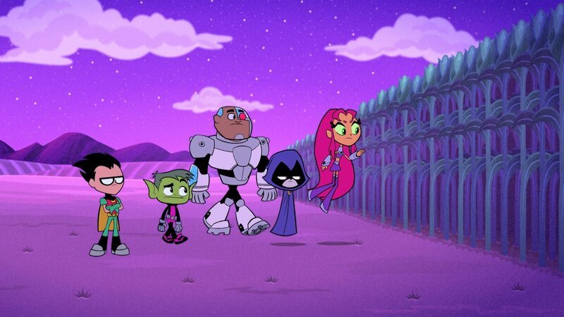 v.li.: Robin, Beast Boy, Cyborg, Raven, Starfire. – Bild: Cartoon Network