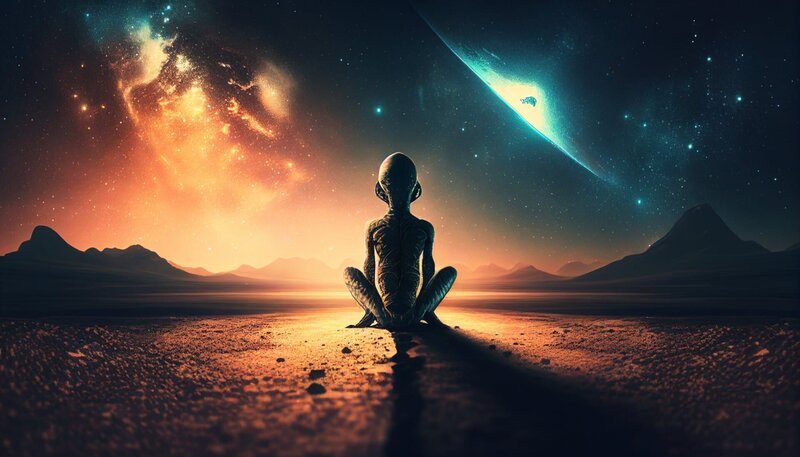 Die Wahrscheinlichkeit, dass es in unserer Galaxie neben uns noch weiteres intelligentes Leben gibt, ist hoch – warum hatten wir noch keinen extraterrestrischen Kontakt? – Bild: ServusTV /​ Bilderfest