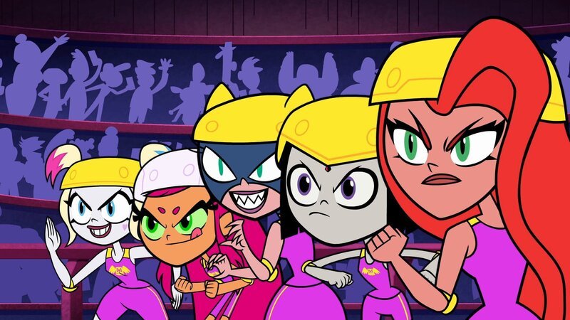 v.li.: Harley Quinn, Starfire, Catwoman, Raven, Poison Ivy – Bild: TM and © 2020 The Cartoon Network, Inc. A WarnerMedia Company. All Rights Reserved.