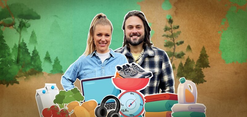 Wie lässt sich mit einfachen Mitteln das Leben zu Hause in einer Familie nachhaltiger gestalten? Diesen und anderen Fragen gehen das Moderatoren-Duo Anni Dunkelmann und Achim Sam nach. – Bild: ZDF und Banijay Productions