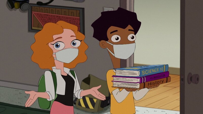 L-R: Melissa Chase (voiced by Sabrina Carpenter), Zack Underwood (voiced by Mekai Curtis) – Bild: Disney Channel (DE)