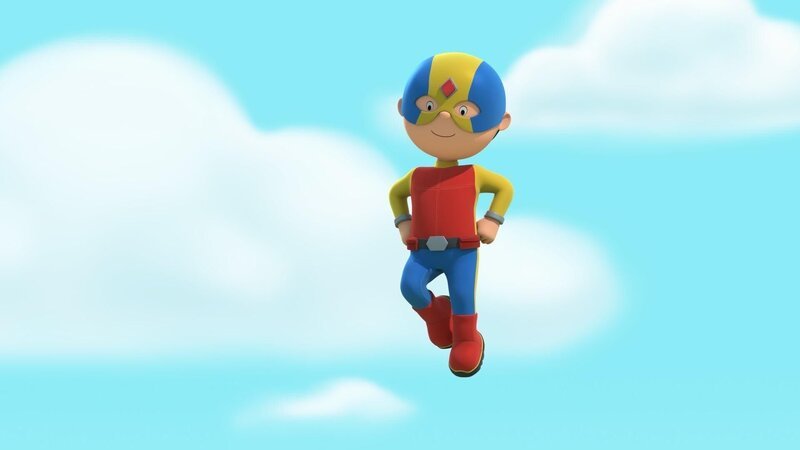 Caillou erwartet Besuch von Clementine. Er will mit ihr mit Actionfiguren spielen. – Bild: SUPER RTL