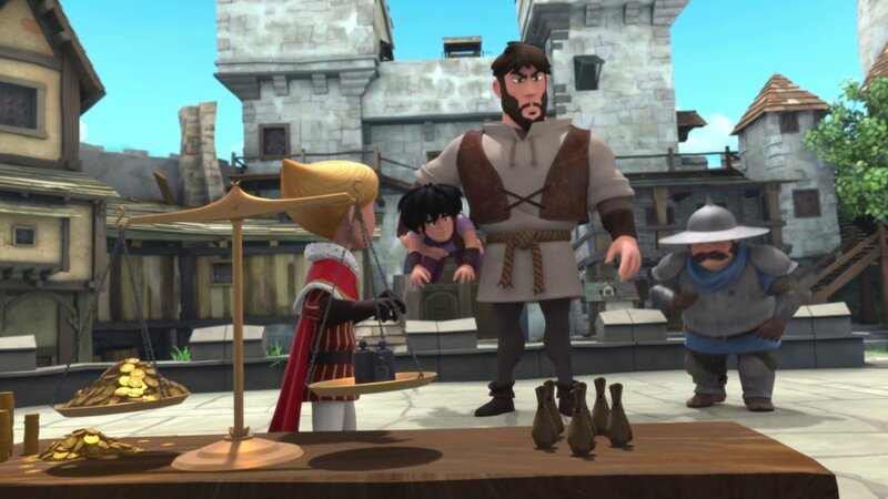 Mit Bruno dem Bärenstarken (2.v.re.) ist nicht gut Kirschen essen. – Bild: Method Animation – DQ Entertainment Intern. – ZDF, De Agostini