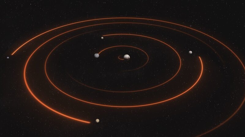 Im Juli 2015 macht die NASA-Sonde New Horizons die ersten Nahaufnahmen dieser geheimnisvollen Welt. Dabei entdeckten die Forscher eine herzförmige, vereiste Ebene, die das Klima auf Pluto mitbestimmt. – Bild: Honorarfrei – nur für diese Sendung bei Nennung ZDF und Discovery.