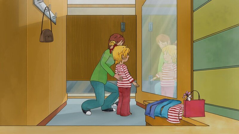 Mit Mama geht Conni neue Kleidung einkaufen. – Bild: ZDF/​Henning Windelband/​Youngfilms GmbH