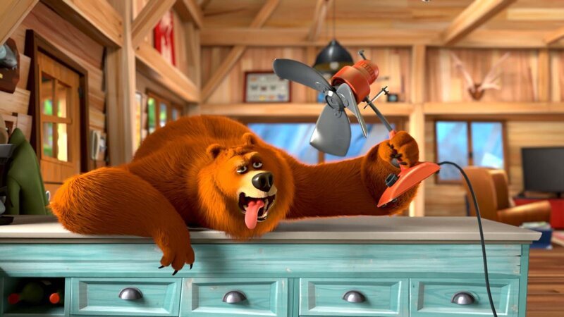 Der Naturpark leidet unter einer Hitzewelle. Grizzy ist verzwefelt auf der Suche nach ein wenig Abkühlung. – Bild: Studio Hari