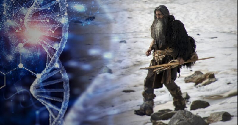 Wie sah der Alltag des Ötzi aus? Mit wem umgab er sich, mit wem ging er auf die Jagd? Genetikforschung und Polizeiarbeit versuchen, den Alltag des Ötzi zu rekonstruieren. – Bild: AdobeStock_311300857 (Helix)