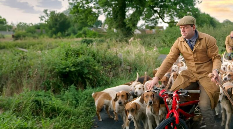 Ross Crawford und die Bedale Hunt.; hr-fernsehen HUNDEMENSCHEN (1), Dreiteilige Dokumentation von Antonia Troschke. – Bild: HR
