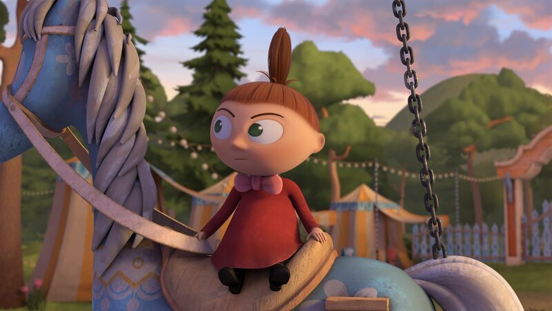 Auch der Kleinen Mü gefällt es in Snufkins Freizeitpark. – Bild: Moomin Characters/​Gutsy Animations 2019