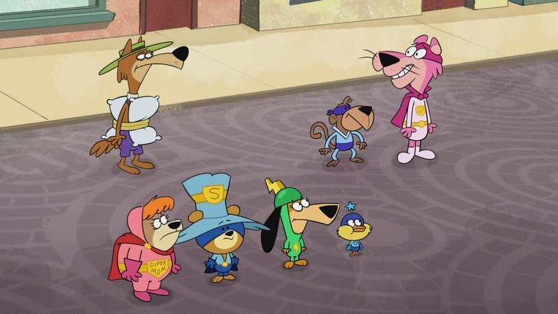 v.li.: Maw Rugg, Mildew Wolf, Shag Rugg, Augie Doggie, Yakky Doodle, So-So, Snagglepuss – Bild: Courtesy of Warner Brothers